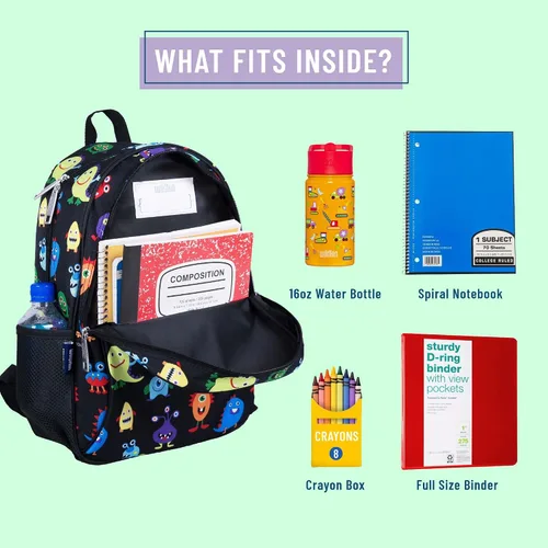 Vista 4 de Wildkin - Mochila infantil de 15 pulgadas para niños y niñas