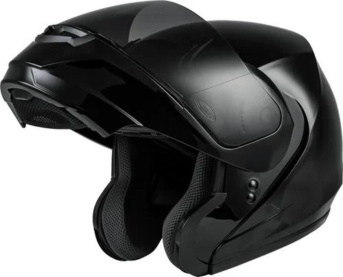 Vista 4 de GMAX Casco modular MD-04 (negro, grande) - Aprobado por FMVSS 218