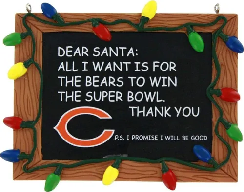 Vista 7 de NFL Resin Holiday Christmas Chalkboard Sign Ornament