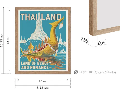 Vista 3 de Poster Master Póster de viaje vintage, impresión retro de Tailandia, arte de pared publicitario, regalo para él, ella, amante de los viajes