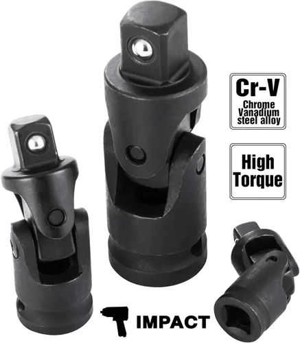 Vista 3 de EPAuto Llave dinamométrica de clic de 1/2 pulgada + juego de juntas universales de impacto
