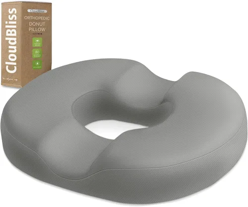 Vista 17 de Cojín de Asiento para Hemorroides en Forma de Dona Negro