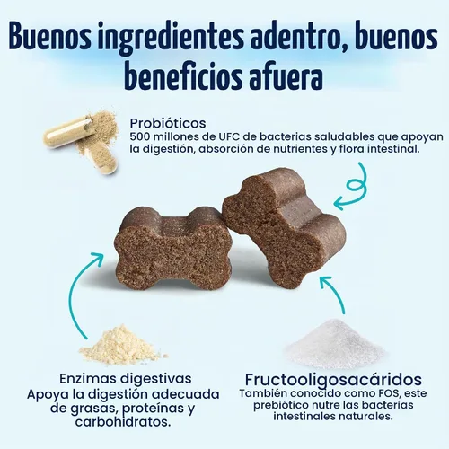 Vista 5 de Probióticos masticables para perros de oro sólido para salud digestiva