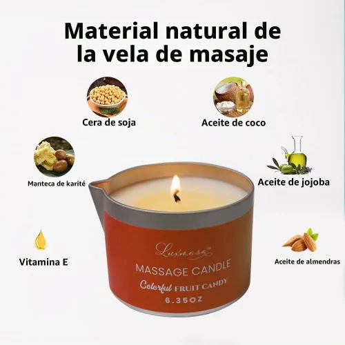 Vista 6 de Vela de masaje a baja temperatura manteca de karité aceite corporal