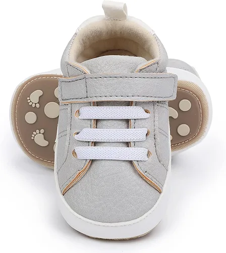 Vista 3 de GAISUMMI Zapatos deportivos unisex para bebés y niñas, de piel sintética, con suela antideslizante de goma