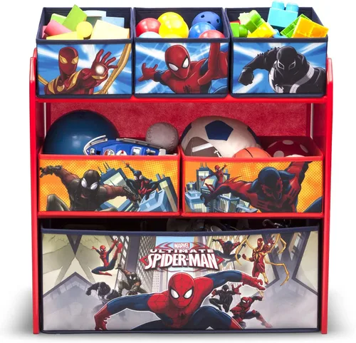 Vista 7 de Delta Children Organizador de juguetes multicompartimiento, Marvel Spider Man