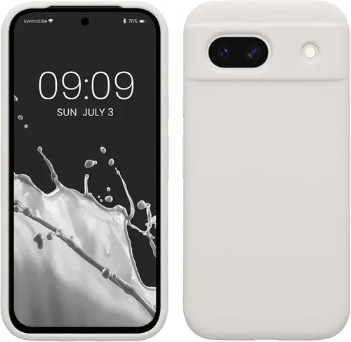 Vista 382 de kwmobile Funda Compatible con Google Pixel 6 Pro - Funda de Teléfono de Silicona TPU con Acabado Suave - Azul Caribe
