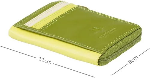 Vista 3 de Visconti RB110 Phi Phi - Cartera de cuero para mujer, con cremallera, para tarjetas de crédito, Azul, verde, rojo, rosa., Monedero para tarjetas