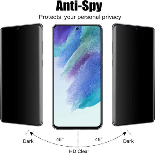 Vista 2 de Protector de pantalla antiespía para Galaxy S21 FE 5G (2022), vidrio templado, 2 unidades, fácil de instalar, protector de pantalla de vidrio