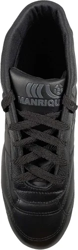 Vista 4 de Manriquez Zapatillas de Fútbol Botas Vintage Total Negro Cuero Genuino Adulto