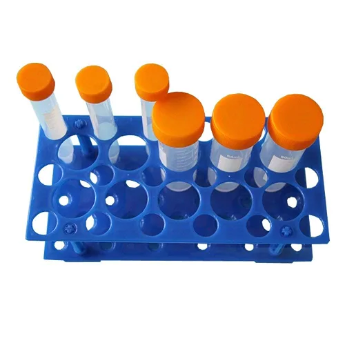 Vista 6 de Driak Estante de tubo de centrífuga de plástico de 28 pozos Estantes desmontables de la tina usados para tubo de centrífuga de 0.3 fl oz, 0.5 fl oz