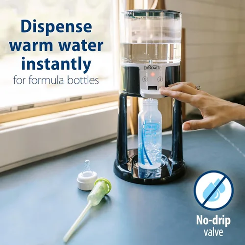 Vista 2 de Dr. Brown's Insta-Prep Dispensador de agua tibia con jarra de mezcla de fórmula para bebés, 36 onzas, oliva
