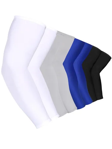 Vista 2 de 8 pares de mangas de enfriamiento unisex con protección UV para brazo de seda de hielo