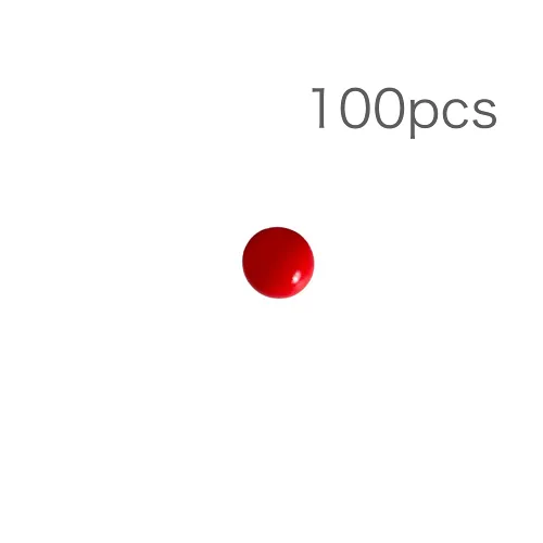 Vista 3 de 0.472 in 100pcs Delrin Polioximetileno (POM) Bolas de rodamiento de plástico sólido por encargo en rojo