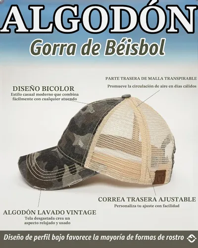 Vista 3 de Funky Junque Distressed Mesh Low Profile Trucker Hat Snapback Cap Paquete de 2: camuflaje negro y negro