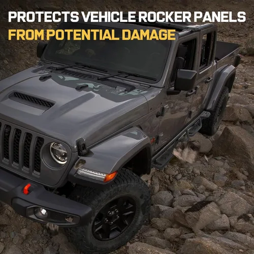 Vista 8 de SMANOW - Tablas de ejecución de rueda a rueda compatibles con Jeep Gladiator JT 2020-2025 de 4 puertas, barras nerf de acceso a la cama, estribos