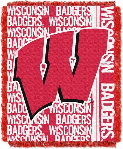 Vista 4 de Manta jacquard de triple tejido jacquard con licencia oficial de la NCAA "Double Play", 48 x 60 pulgadas, multicolor