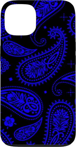 Vista 7 de Black Blue Paisley Bandana Vintage Floral Boho Pattern Case for iPhone 17