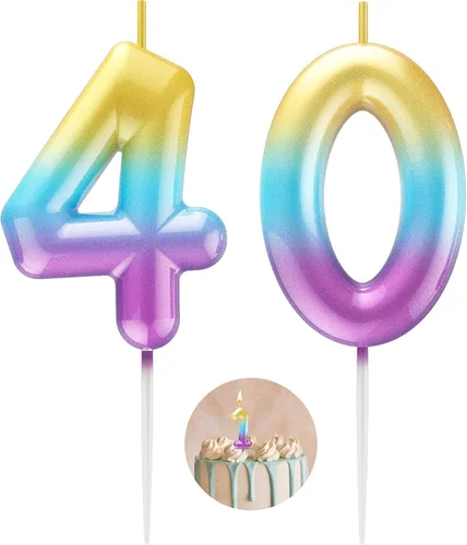 Vista 15 de Vela Azul Número 15 de Cumpleaños Velas 3D de Número para Pastel de Cumpleaños Decoración de Fiesta de Cumpleaños Suministros para Boda