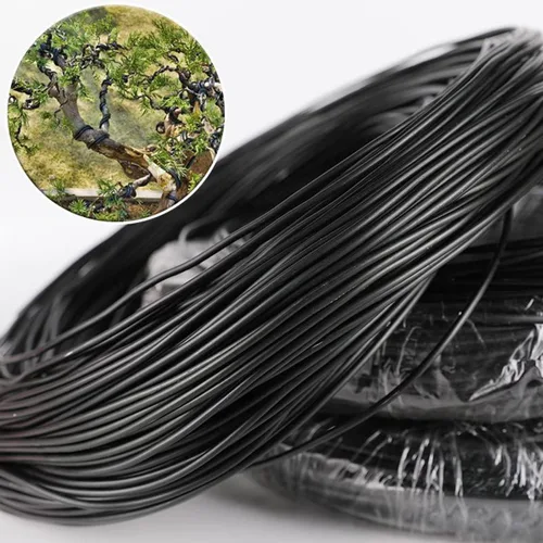 Vista 6 de ECYC Alambre de aluminio del bonsái de 3.3 ft m x 16.4 ft, alambre anodizado negro del entrenamiento del bonsái del bonsái para las plantas