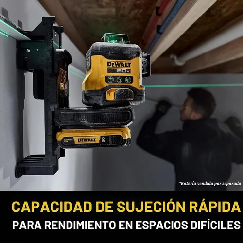 Vista 12 de DEWALT Nivel láser máximo de 20 V, láser de línea cruzada, 3X360, verde, solo herramienta (DCLE34031B)