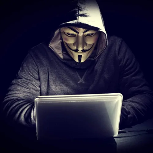 Vista 3 de Máscara de hacker V For Vendetta para disfraz de fiesta de Halloween