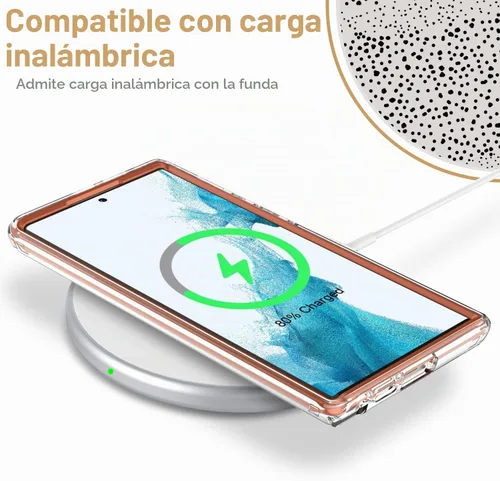 Vista 5 de Esdot Funda para Samsung Galaxy S23 Ultra, Grado Militar que Pasa Prueba de Caída de 21 pies, Cubierta Resistente con Diseños de Moda para Mujeres