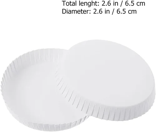 Vista 2 de Cabilock Fundas desechables para tazas, 100 unidades, tapas de papel de 2.55 pulgadas, tapas calientes para café, té, jugo en hoteles, restaurantes