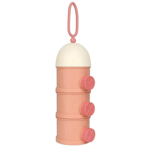 Vista 10 de Dispensador de fórmula Accmor para llevar, contenedor apilable de 4 capas para llevar, contenedor portátil antiderrame de leche en polvo