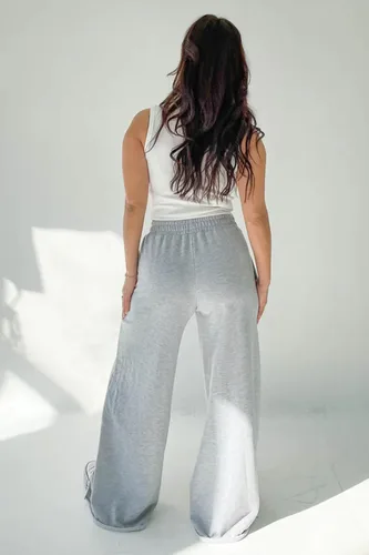 Vista 4 de Winioder Pantalones deportivos de pierna ancha para mujer, elásticos, de cintura alta, holgados, para adolescentes, niñas, pantalones deportivos