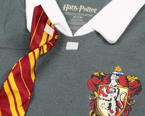 Vista 5 de Harry Potter - Pijama para niñas Hermione Gryffindor con corbata de forro polar