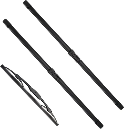 Vista 33 de JustCar - 3 limpiaparabrisas para Jeep Wangler 2007-2017 y Jeep Wrangler JK 2008-2018, repuesto de equipo original - 15, 15 y 12E pulgadas - juego