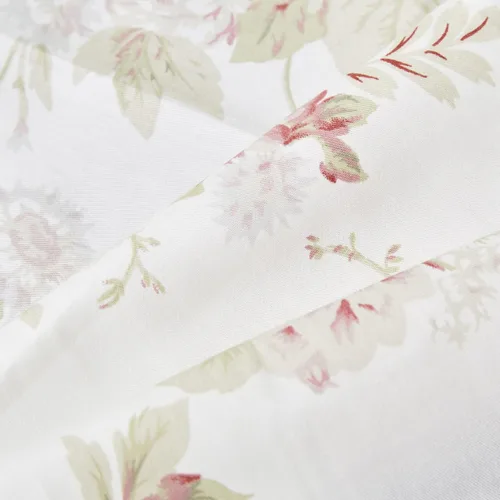Vista 5 de DaDalogy Bedding - Juego de 4 servilletas de algodón suave con diseño botánico de rosas de casa de campo con un toque de menta, preciosa decoración
