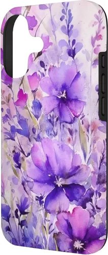 Vista 2 de Purple Lavender Flower Watercolor for Women & Girls Case for iPhone 17