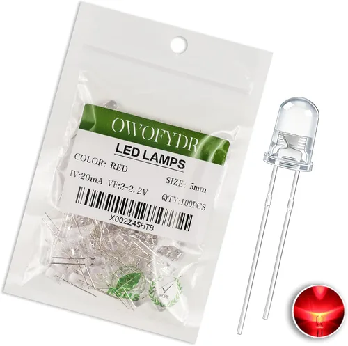 Vista 9 de 100 diodos LED RGB de 0.118 in, cátodo común, orificio pasante