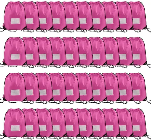 Vista 60 de CODOBON Paquete de 20 bolsas con cordón, mochila de cuerda de dibujo a granel, bolsa de bricolaje para gimnasio, deportes, bolsa para mujeres