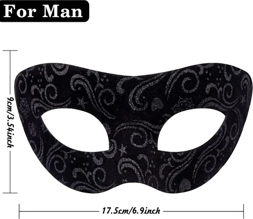 Vista 2 de SIQUK Máscaras de máscaras de metal veneciano para parejas, máscara de disfraz de Halloween, máscara de Mardi Gras para parejas, mujeres y hombres