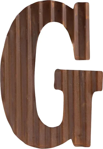 Vista 8 de COLLECTIVE HOME - Letras metálicas de 12 pulgadas para decoración de pared, letras oxidadas corrugadas, decoración rústica para colgar en la pared