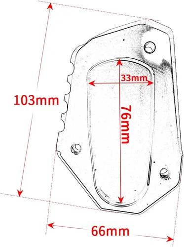 Vista 3 de Placa de extensión de soporte lateral de motocicleta compatible con SUZUKI Vstrom 1000 1000XT DL1000 2014-2021 Soporte de almohadilla de pie Gris
