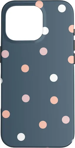 Vista 19 de iPhone 16 Polka Dot Gris Pastel Colorido, Mujeres Y Niñas Funda De Lunares