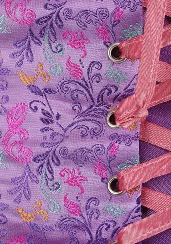 Vista 5 de Disfraz Premium de Rapunzel para Mujer Talla Plus Multicolor