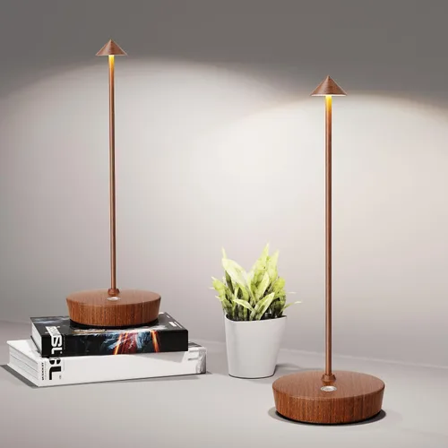 Vista 18 de Lámparas de mesa inalámbricas recargables, 6000 mAh, funciona con pilas, lámpara de escritorio LED para exteriores, impermeable, portátil, táctil