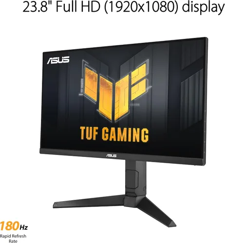 Vista 5 de ASUS TUF Gaming Monitor 1080P (VG249QL3A) de 24" (23.8" visible), Full HD, 180Hz, 1ms, Fast IPS, ELMB, FreeSync Premium, compatible con G-SYNC