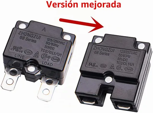 Vista 3 de weelye 2 unids 15A 125/250Vac 50Vdc relé de reinicio automático interruptor térmico disyuntor protector de sobrecarga de corriente para niños montar