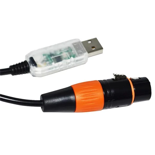 Vista 7 de RS485 DMX512 TO USB XLR 3PIN 3P DMX FEMALE CONTROLLER KABLE(1m,Color A)