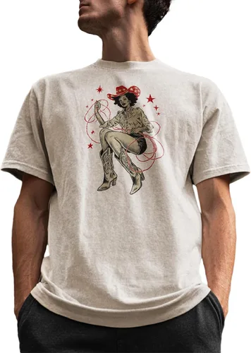 Vista 9 de domirica Camisetas gráficas para hombre, 100 % algodón lavado, manga corta, cuello redondo, Y2K, tallas grandes y altas, camisetas de verano 2026