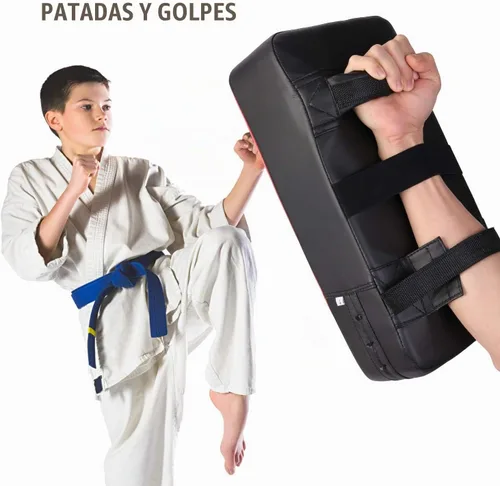 Vista 9 de Odoland Juego de Manoplas de Golpeo y Patadas, Manoplas de Boxeo Almohadillas de Enfoque, Almohadilla de Patada de Taekwondo, Ideal para Boxeo