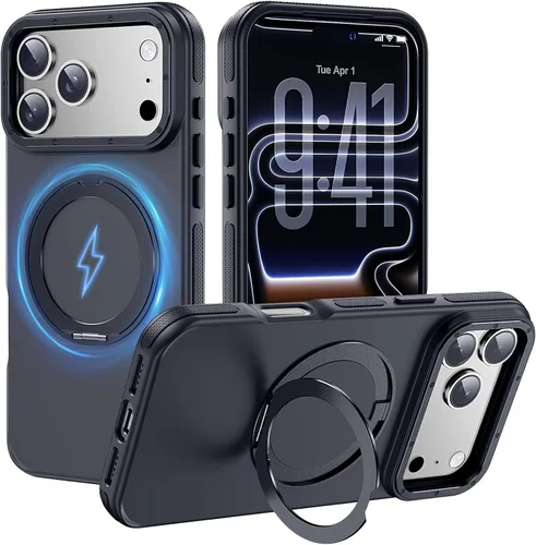 Vista 48 de Funda magnética fuerte para iPhone 12 Pro Max [Protección de grado militar de 10 pies] Compatible con MagSafe, funda protectora a prueba de golpes