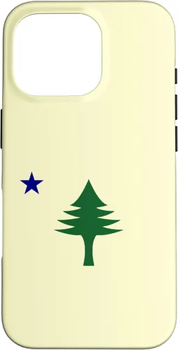 Vista 20 de Old Maine State Original Flag 1901 Pine Tree Case for iPhone 16