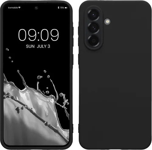 Vista 34 de kwmobile Funda compatible con Samsung Galaxy A12 - Funda protectora de silicona TPU suave y delgada - Azul Báltico